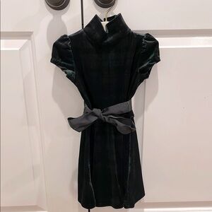 Black Sheath Dress with Puff Sleeves and Mock Neck for Cocktail